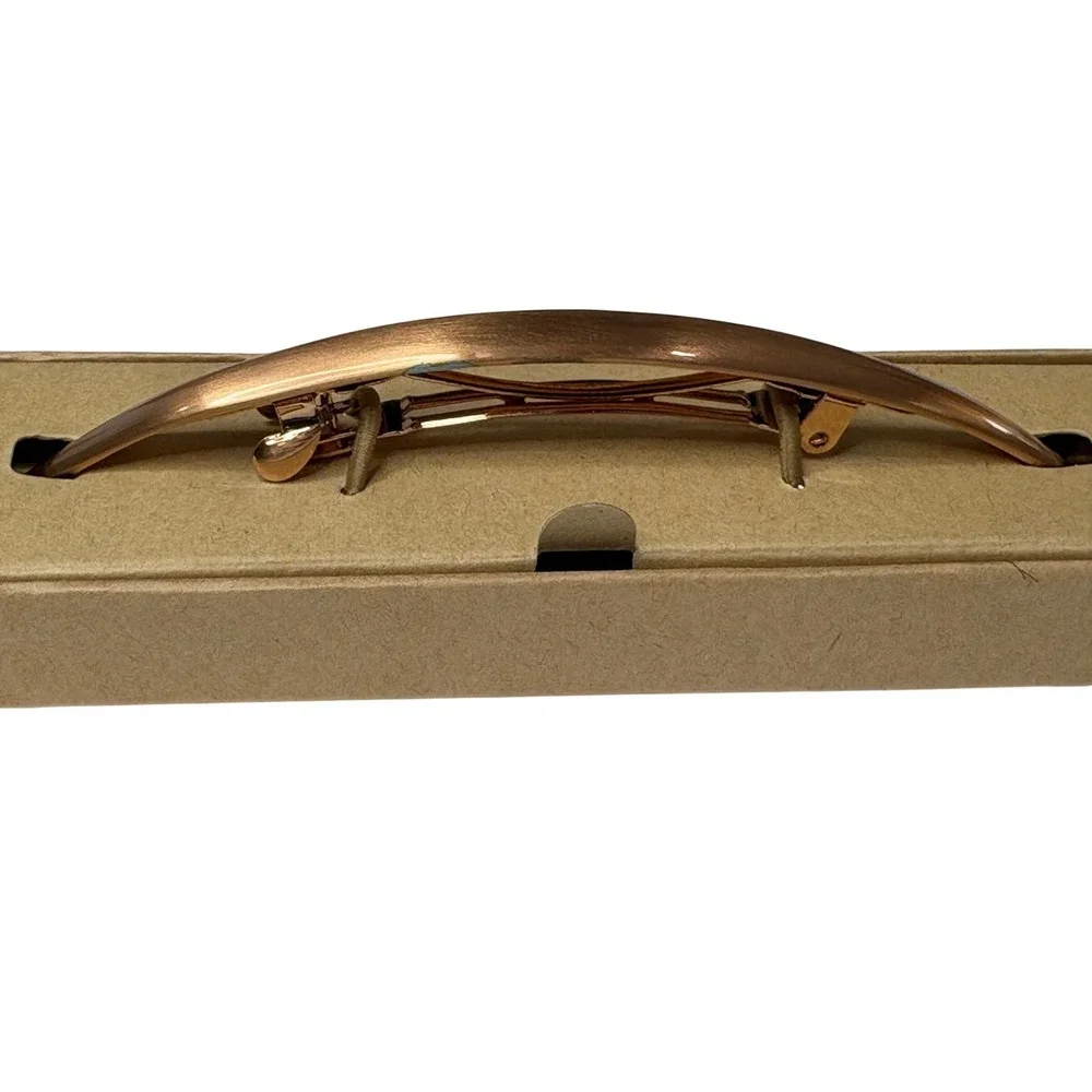 Jen‎ Atkin X Chloe + Isabel Rose Gold Tone Metal Hair Clip Barrette 5 Inches